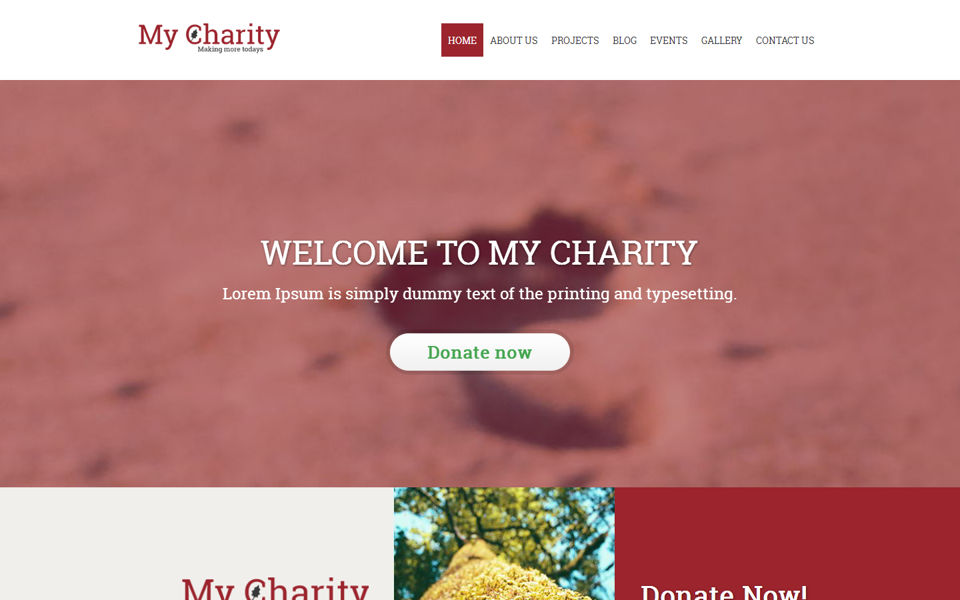 Charity website template